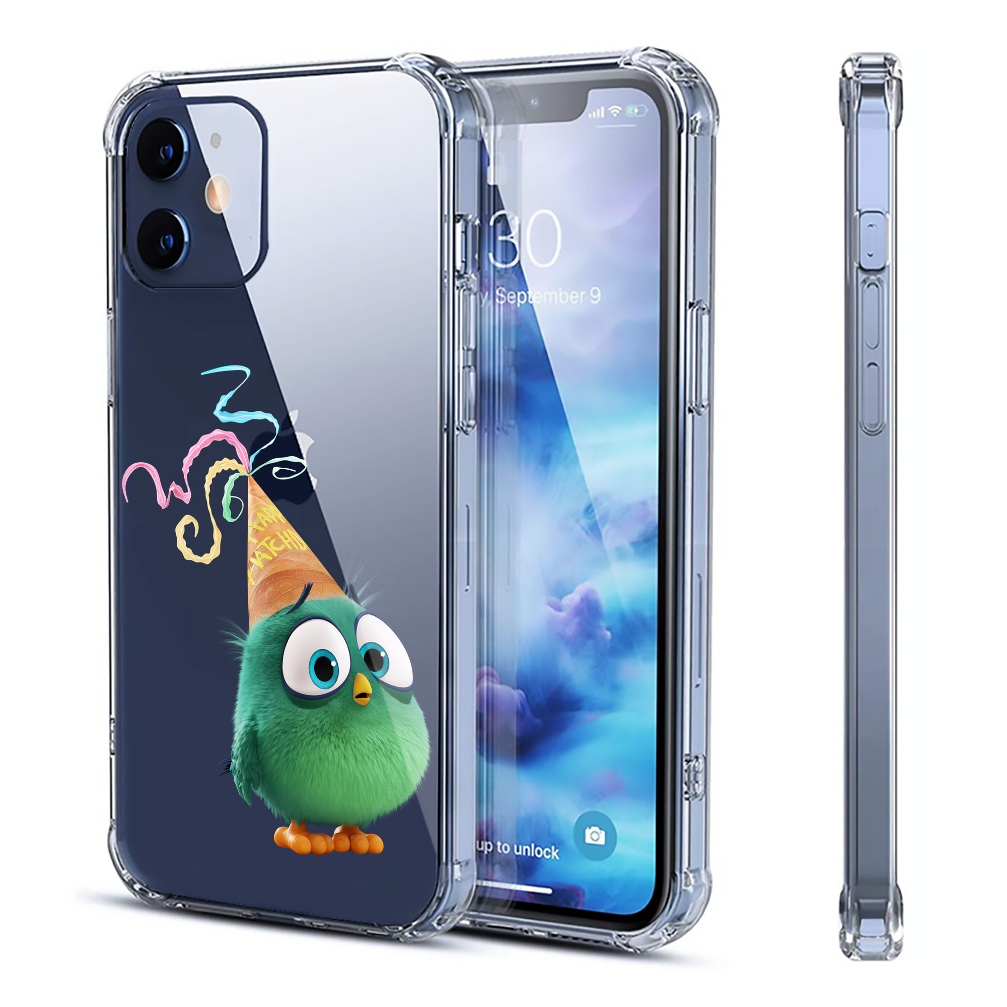 （画像用） Angry Birds アングリーバード 【iPhone 12シリーズ対応】透明スマホケース（クリアソフトケース）